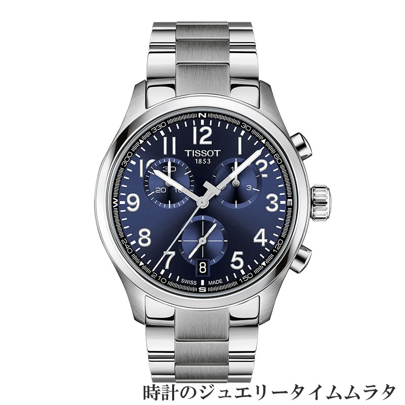 【スイスの伝統と革新の調和】ティソ 腕時計 TISSOT ティソ クロノ L 42mm メンズ腕時計 クォーツ Chrono tissot T116.417.11.042.00 ブルー文字盤 電池式 ケース径42ミリ クロノグラフ 10気圧防水 スポーティ エレガンス ラッピング無料｜時計のジュエリータイム　ムラタ