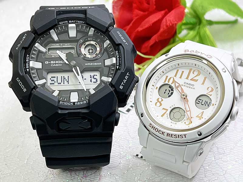 【愛の証 一緒にタフな時を刻もう】Gショック ペアウオッチ G-SHOCK BABY-G ペア腕時計 カシオ 2本セット gショック ベビーg GA-010-1AJFBGA-150EF-7BJF 婚約夫婦 高級クリスマス プレゼント おすすめ誕生日 御祝い還暦 銀婚式 結婚記念日 婚約|時計のジュエリータイム ムラタ