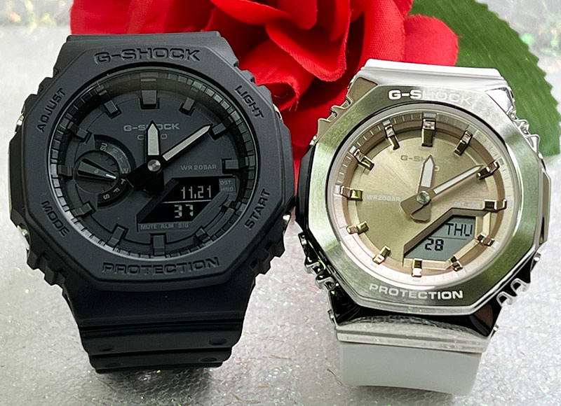 【愛の証 一緒にタフな時を刻もう】Gショックペアウオッチ Gショック ペア G-SHOCK BABY-G ペア腕時計 カシオ 2本セットGA-2100-1A1JF GM-S2110-7A9JF ラッピング無料 婚約 夫婦 高級 クリスマス プレゼント 誕生日 御祝い 還暦 結婚記念日 婚約|時計のジュエリータイム ムラタ