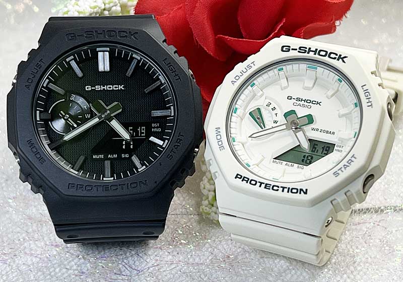 【愛の証 一緒にタフな時を刻もう】Gショック ペアウオッチ G-SHOCK BABY-G ペア腕時計 カシオ 2本セット GA-2000S-7AJFGMA-S2100GA-7AJF ギフト 誕生日 御祝い 人気 婚約 夫婦 高級 クリスマス プレゼント おすすめ|時計のジュエリータイム ムラタ