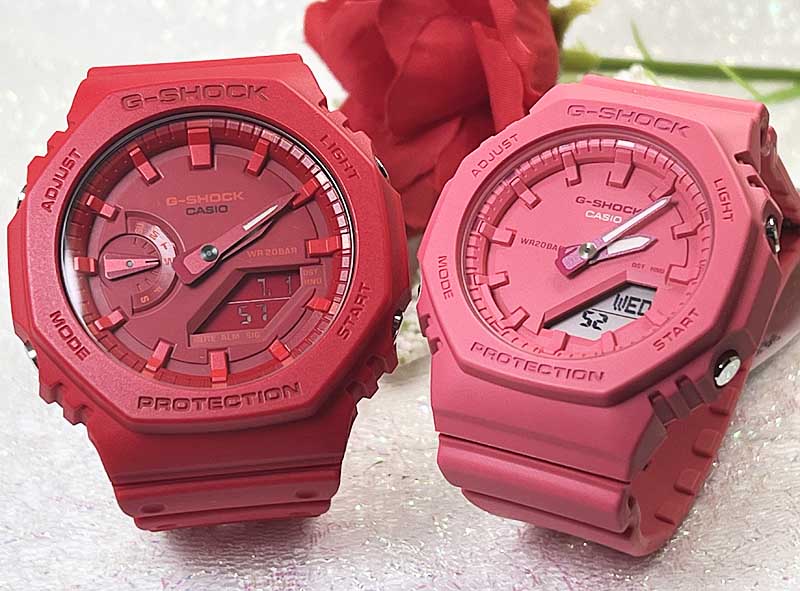 【愛の証 一緒にタフな時を刻もう】Gショック ペアウオッチ G-SHOCK BABY-G ペア腕時計 カシオ 2本セット GA-2100-4AJFGMA-P2100-4AJF クリスマス プレゼント 誕生日 御祝い還暦 銀婚式 結婚記念日 婚約　婚約　夫婦 高級　クリスマス プレゼント｜時計のジュエリータイム　ムラタ 24,640円