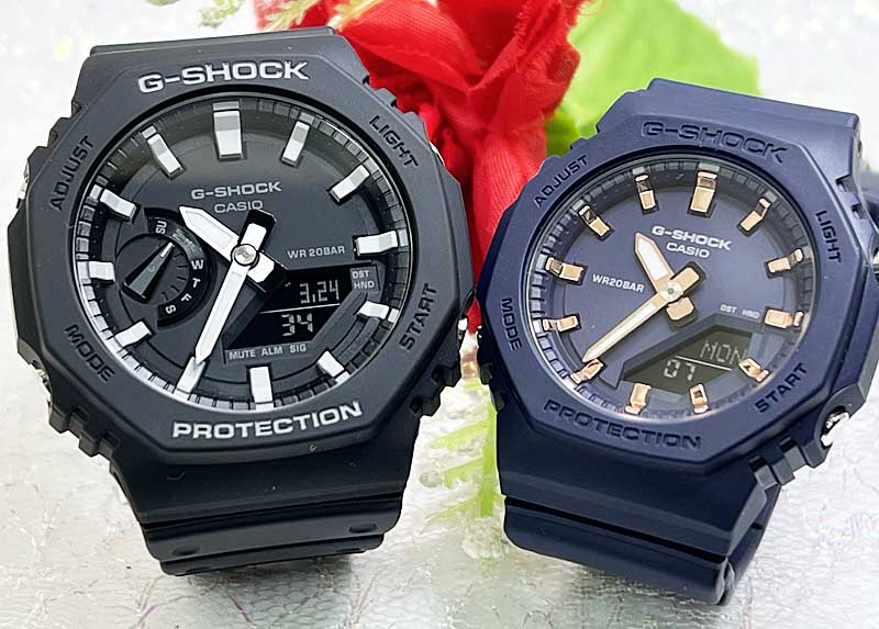 【愛の証 一緒にタフな時を刻もう】Gショック ペアウオッチ G-SHOCK BABY-G ペア腕時計 カシオ 2本セット GA-2100-1AJFGMA-P2100M-2AJF 愛の証 人気 婚約 夫婦 高級 クリスマス プレゼント おすすめ ラッピング無料 手書きのメッセージお付けします｜時計のジュエリータイム　ムラタ 24,640円