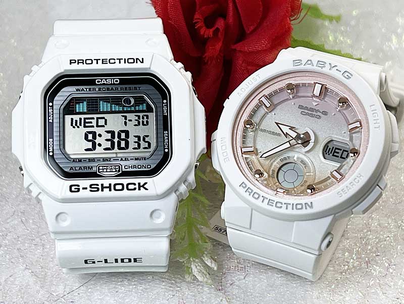 【愛の証 一緒にタフな時を刻もう】Gショック ペアウオッチ G-SHOCK BABY-G カシオ 2本セット アナデジ GGLX-5600-7JFBGA-250-7A2JFプレゼント g-shock プレゼント 誕生日 御祝い 銀婚式 結婚記念日 婚約 婚約　夫婦 高級　クリスマス プレゼント｜時計のジュエリータイム　ムラタ