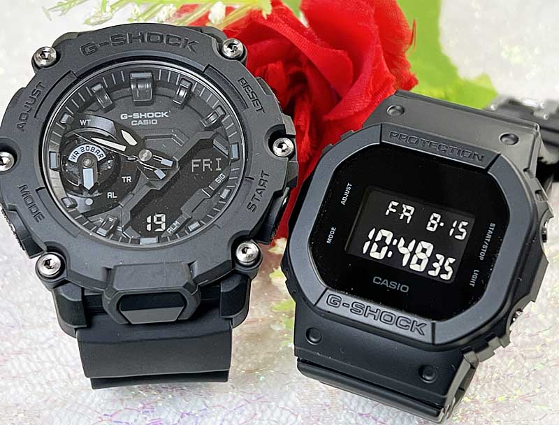 【愛の証 一緒にタフな時を刻もう】Gショック ペアウオッチ G-SHOCK BABY-G ペア腕時計 カシオ 2本セット GA-2200BB-1AJFGMD-S5610BB-1JF クリスマスプレゼント 誕生日 御祝い 結婚記念日 婚約 人気 婚約　夫婦 高級　クリスマス プレゼント｜時計のジュエリータイム　ムラタ