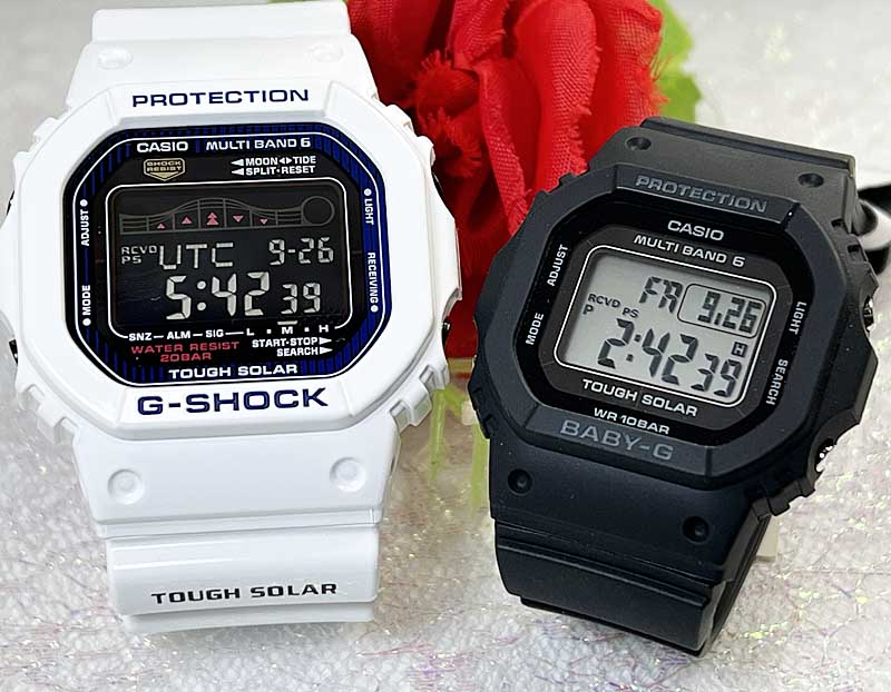 【愛の証 一緒にタフな時を刻もう】Gショック ペアウオッチgショック 人気 婚約 夫婦 高級 クリスマス プレゼント おすすめ G-SHOCK BABY-G カシオ 2本セットGWX-5600C-7JFBGD56501JF 誕生日 御祝い還暦 銀婚式 結婚記念日 バレンタイン 婚約|時計のジュエリータイム ムラタ