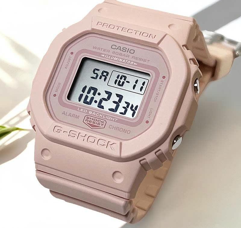 【迷ったら、G-SHOCK】新品＆安心の正規品【基本的にはレディースです】新品 Gショック G-SHOCK ミッドサイズ サーモンピンク カシオ レディスウオッチ gショック GMD-S5600BA-4JFメンズ &レディース腕時計 手書きのメッセージお付けします プレゼント クリスマス