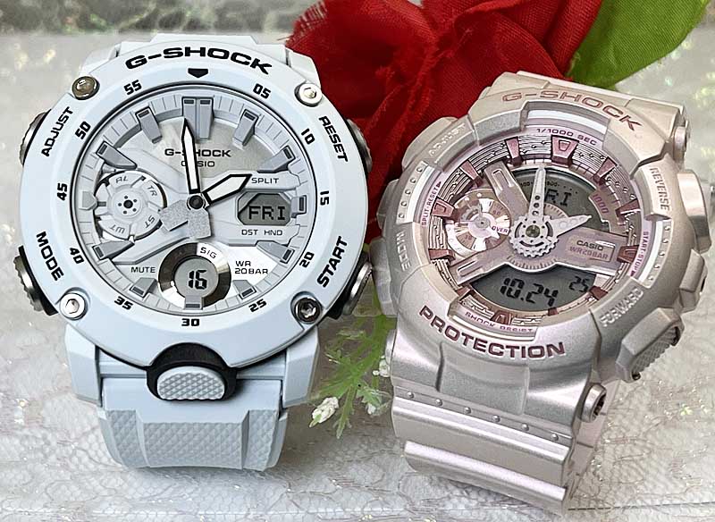 【愛の証 一緒にタフな時を刻もう】Gショック ペアウオッチ G-SHOCK BABY-G ペア腕時計 カシオ 2本セット GA-2000S-7AJFGMA-S110ST-4AJF電池式 クリスマス プレゼント ラッピング無料 人気 婚約 夫婦 高級 おすすめ 誕生日 御祝い結婚記念日 婚約|時計のジュエリータイム ムラタ
