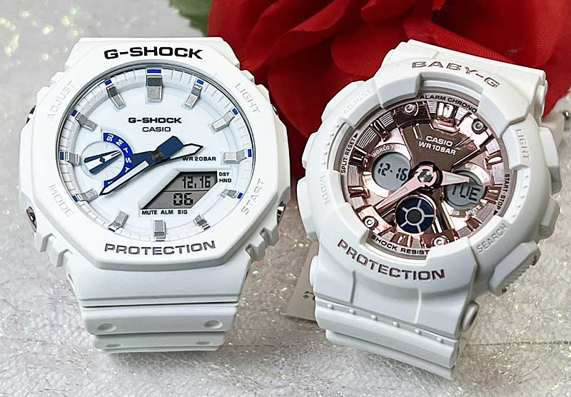 【愛の証 一緒にタフな時を刻もう】Gショック ペアウオッチ G-SHOCK BABY-G ペア腕時計 カシオ 2本セット GA-2100HDS-7AJFBA-130-7A1JF プレゼントアナデジ 電池式 クリスマス誕生日 御祝い 銀婚式 結婚記念日 婚約 婚約夫婦 高級クリスマス プレゼント|時計のジュエリータイム ムラタ