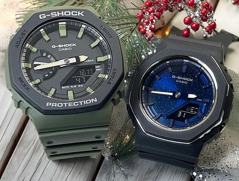 【愛の証 一緒にタフな時を刻もう】Gショックペアウオッチ G-SHOCK ペア腕時計 カシオ GA-2110SU-3AJFGMA-P2110SC-2AJFラッピング無料 メッセージカード手書きします婚約夫婦 高級クリスマス プレゼント誕生日 御祝い還暦 銀婚式 結婚記念日 婚約｜時計のジュエリータイム　ムラタ