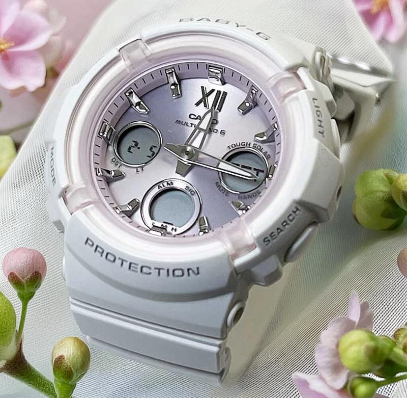 【可愛いあなたへ タフな腕時計を】カシオ国内正規品安心の1年保証新品 BABY-G G-SHOCK カシオ ベビーg レディーススプリングパッケージ ベイビージー 国内正規品 Spring Package 電波ソーラー BGA-2800SP-7A1JR レディース ホワイトプレゼント 腕時計 ギフト baby-g