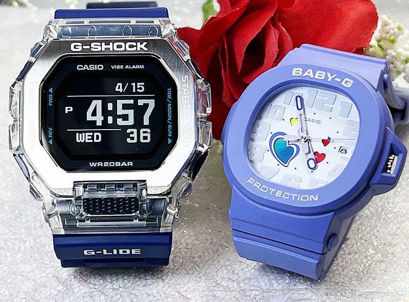 【あなたと刻む、これからの時間】 恋人たちのGショック ペアウオッチ G-SHOCK BABY-G ペア腕時計 カシオ 2本セット GBX-100S-2JFBGA-10-6AJF デジタル 誕生日 御祝い還暦 銀婚式 結婚記念日 婚約人気 婚約夫婦 高級クリスマス プレゼント おすすめ