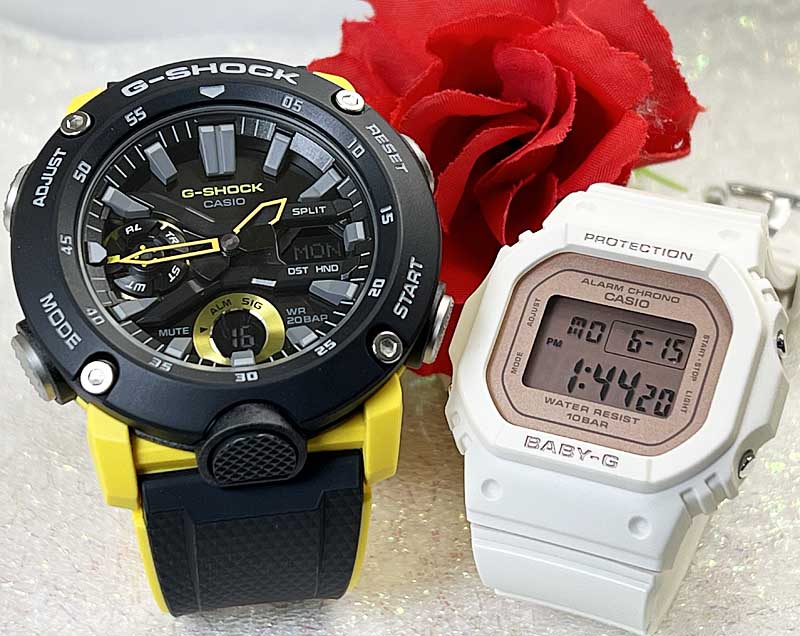 【愛の証 一緒にタフな時を刻もう】Gショックペアウオッチ G-SHOCK BABY-G ペア腕時計 カシオ 2本セット アナデジ GA-2000-1A9JFBGD-565SC-4JF人気 婚約　夫婦 高級　クリスマス プレゼント おすすめ 誕生日 御祝い還暦 銀婚式 結婚記念日 婚約｜時計のジュエリータイム　ムラタ