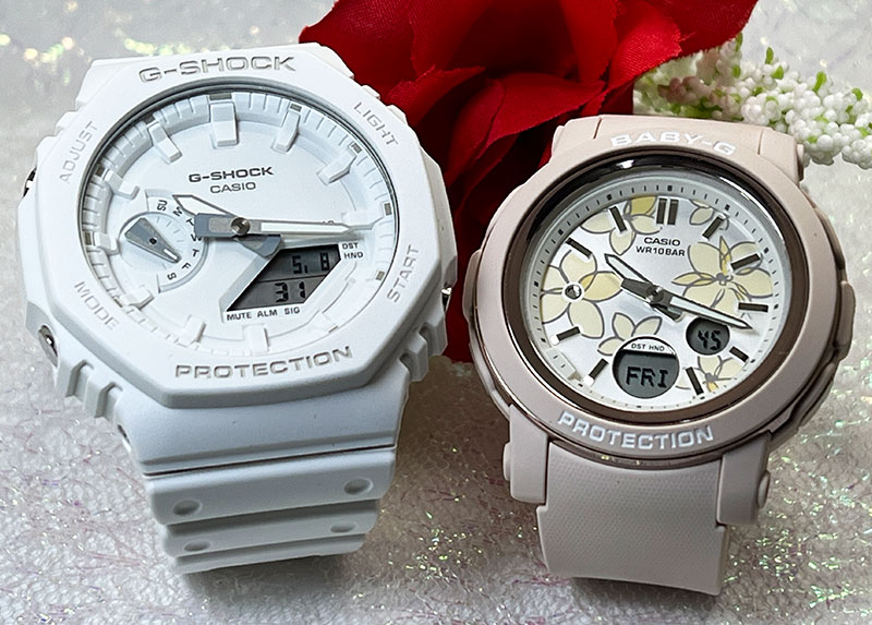 【愛の証 一緒にタフな時を刻もう】 Gショック ペアウオッチ G-SHOCK BABY-G ペア腕時計 カシオ 2本セット GA-2100-7A7JFBGA-290FL-4AJFアナデジ 誕生日 御祝い 人気 婚約 夫婦 クリスマス プレゼント おすすめ|時計のジュエリータイム ムラタ