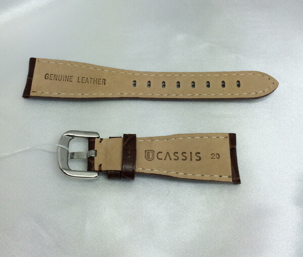 楽天市場 Cassis カシス 時計バンド カーフ ブラウン20ミリ腕の細い男性や女性におススメです 時計のジュエリータイム ムラタ