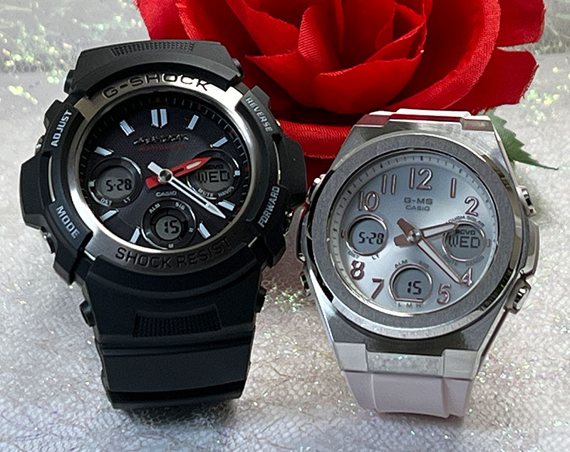 【愛の証 一緒にタフな時を刻もう】ペアウオッチ gショック Gショックペア 国内正規品 G-SHOCK BABY-G カシオ 2本セット 電波ソーラー G-MS 手書きのメッセージお付けします 婚約 夫婦 高級 クリスマス プレゼント おすすめ 御祝い 還暦 銀婚式|時計のジュエリータイム ムラタ