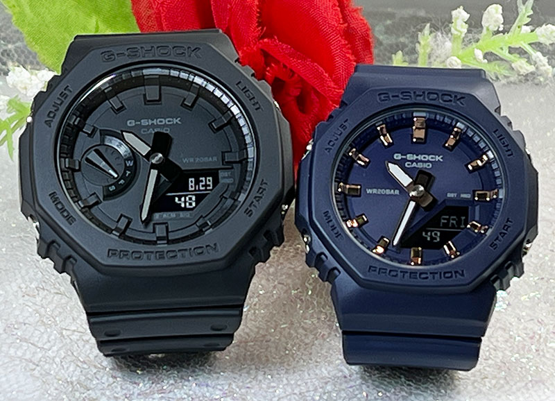 【愛の証 一緒にタフな時を刻もう】Gショックペアウオッチ G-SHOCK BABY-G ペア腕時計 カシオ 2本セット アナデジ GA-2100-1A1JF GMA-P2100M-2AJF 夫婦 人気 婚約 クリスマス プレゼント おすすめ 誕生日 御祝い還暦 銀婚式 結婚記念日|時計のジュエリータイム ムラタ