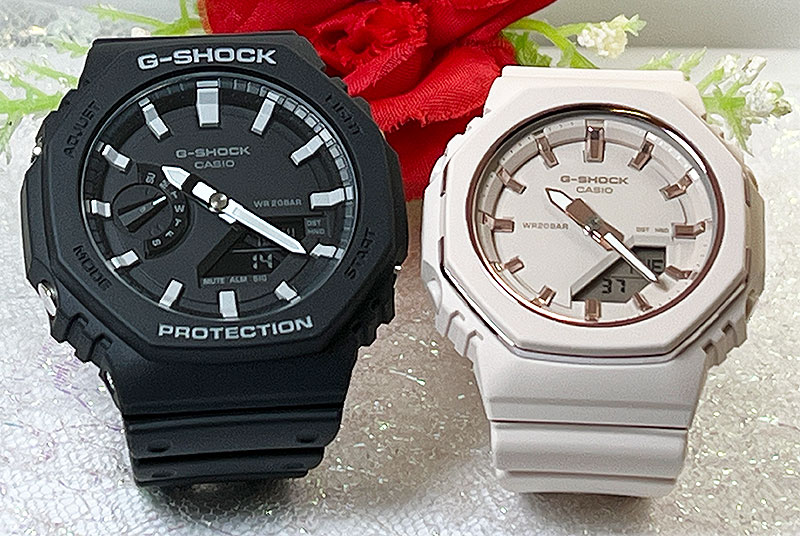 【愛の証 一緒にタフな時を刻もう】 Gショックペアウオッチ G-SHOCK BABY-G ペア腕時計 カシオ 2本セット GA-2100-1AJF GMA-P2110-4AJF 誕生日 御祝い 還暦 銀婚式 結婚記念日 婚約 人気 婚約 夫婦 高級 クリスマス プレゼント おすすめ|時計のジュエリータイム ムラタ