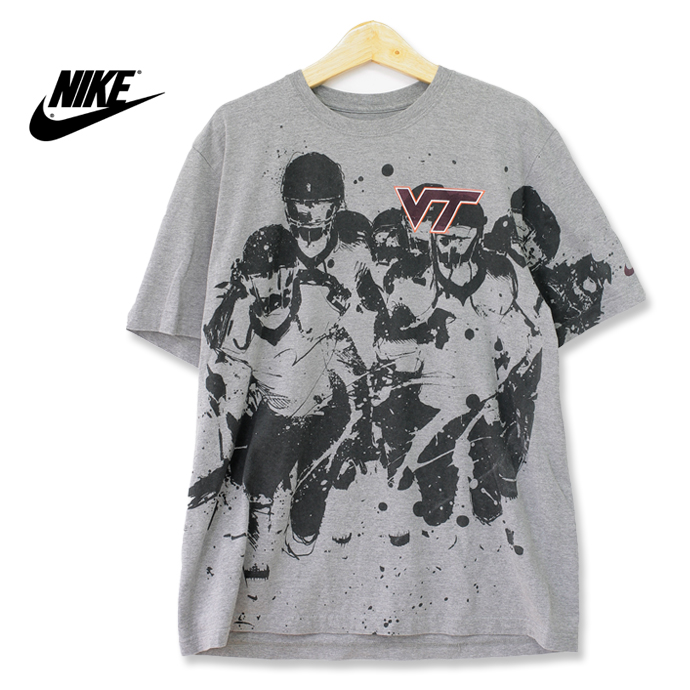 楽天市場 Nike ナイキ Vt バージニア工科大学 ホッケー イラスト Tシャツ グレー Xlサイズ T 4 神戸パティーナ