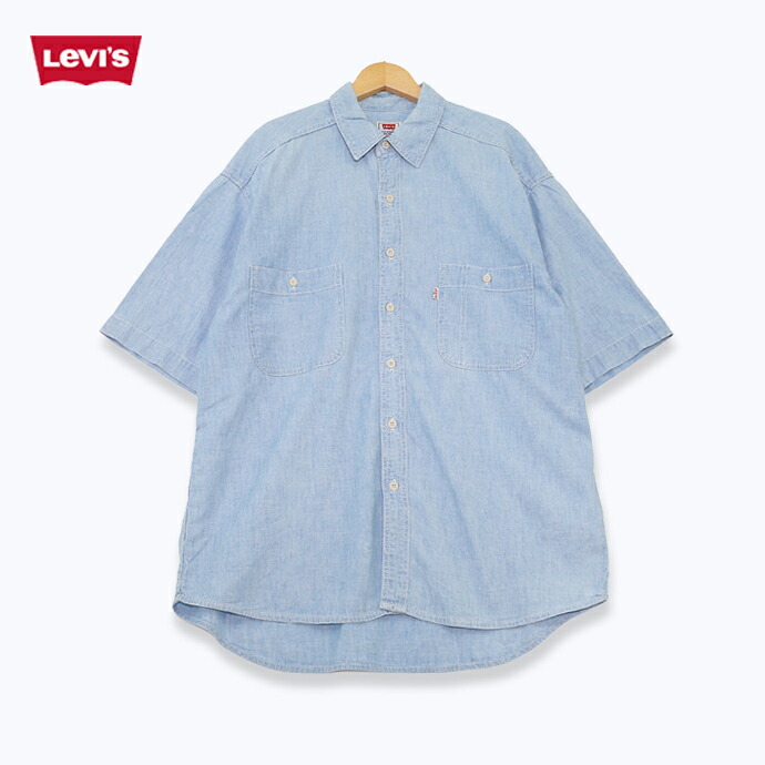 楽天市場 リーバイス Levis 半袖シャンブレーシャツ ライトブルー メンズ Lサイズ ユーズド 古着 S 1 神戸パティーナ