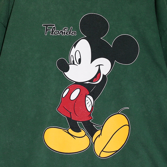 楽天市場 ウォルト ディズニー ワールド Disney ミッキーマウス フロリダ プリント 半袖tシャツ メンズxlサイズ グリーン ユーズド 古着 T0518 130 神戸パティーナ