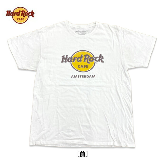 楽天市場 Hard Rock Cafe ハードロックカフェ アムステルダム店 プリント 半袖tシャツ メンズ Xlサイズ ホワイト ユーズド 古着 T 4 神戸パティーナ