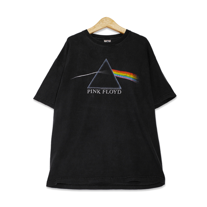 楽天市場 a ピンク フロイド 狂気 The Dark Side Of The Moon プリント 半袖tシャツ メンズxlサイズ ブラック ユーズド 古着 T0715 30 神戸パティーナ