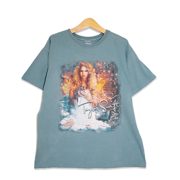 楽天市場 テイラー スウィフト ツアー プリント 半袖tシャツ メンズlサイズ ブルーグレー ユーズド 古着 T0715 31 神戸パティーナ