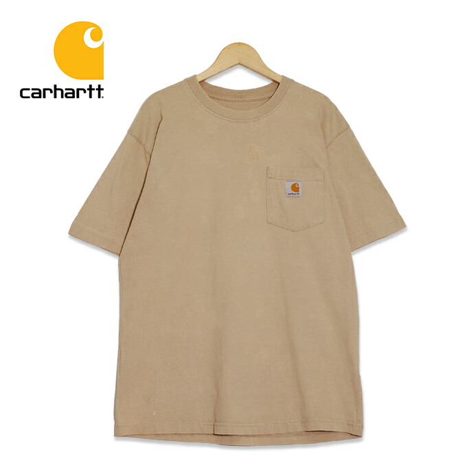 楽天市場 カーハート Carhartt ポケット 半袖tシャツ メンズmサイズ ベージュ ユーズド 古着 T0715 98 神戸パティーナ