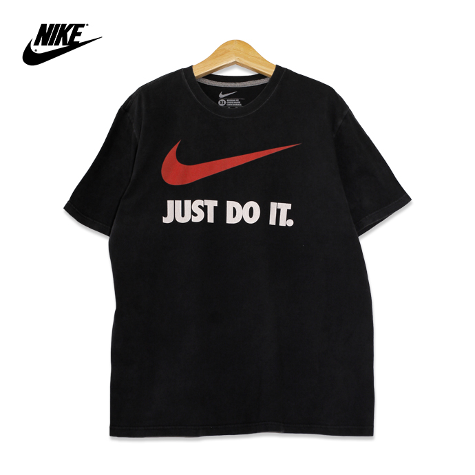 楽天市場 Nike ナイキ Just Do It スウッシュ プリント 半袖tシャツ メンズxlサイズ ブラック ユーズド 古着 T0807 35 神戸パティーナ