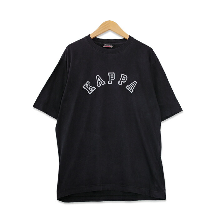 楽天市場 カッパ Kappa ロゴ プリント 半袖tシャツ メンズxlサイズ ブラック ユーズド 古着 T0807 36 神戸パティーナ