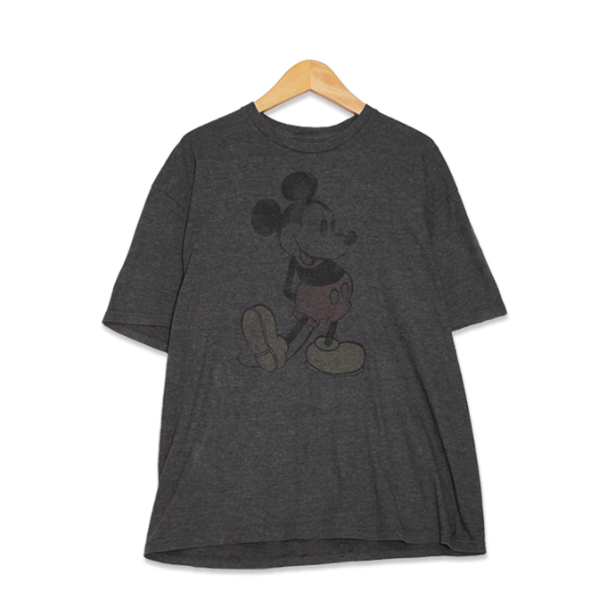 楽天市場 ディズニー Disney ミッキーマウス プリント 半袖tシャツ メンズ2xlサイズ ダークグレー ユーズド 古着 T0625 95 神戸パティーナ