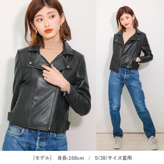 ジャーナルスタンダード ラムレザー ダブルライダースジャケット Mサイズ ZARA ザラ レザージャケット ダブルライダース ラムレザー S