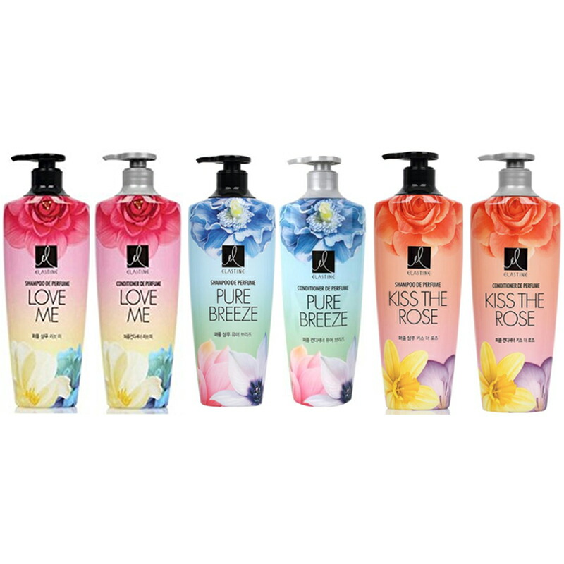 楽天市場 エラスティン Elastine エラスチン パフュームピュアブリーズ Perfume Kiss The Ross Love Me シャンプー3本 コンディショナー 3本 Jtrade Shop