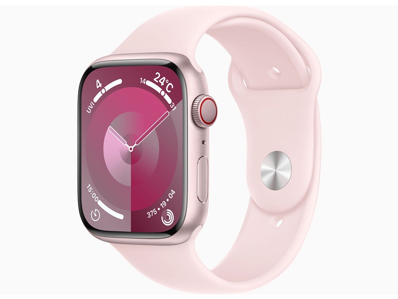 【中古(未使用買取品)】 Apple Watch Series 9 GPS+Cellularモデル 45mm MRML3J/A (ピンク/ライトピンクスポーツバンド M/L)