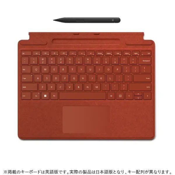 【箱破損 または 箱汚れ品】 Microsoft Surface Pro Signature キーボード 日本語 8X6-00039 (ポピーレッド) スリムペン2 付属｜中古 アウトレット Joshin日本橋店