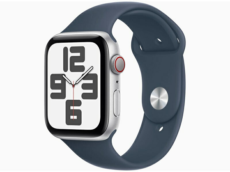 【中古(未使用買取品)】 Apple Watch SE 第2世代 GPS+Cellularモデル 44mm MRHF3J/A (シルバー/ストームブルースポーツバンド S/M)
