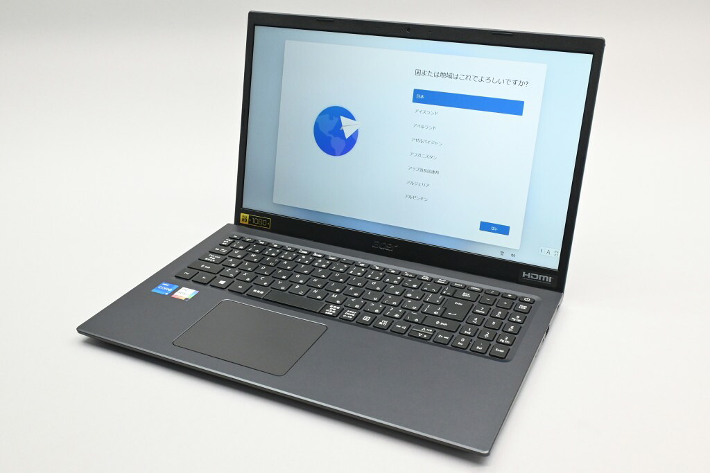 【中古】Acer Aspire 5 A515-56-F58YJ/F 濃灰色黒いこと