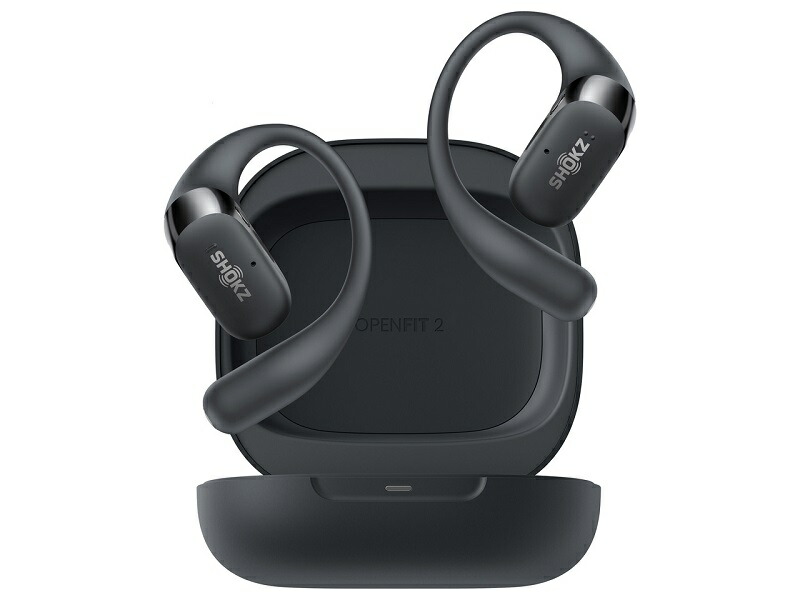 【箱破損 または 箱汚れ品】Shokz OpenFit 2 SKZ-EP-000045 (ブラック) 完全ワイヤレスBluetoothオープンイヤー型イヤホン