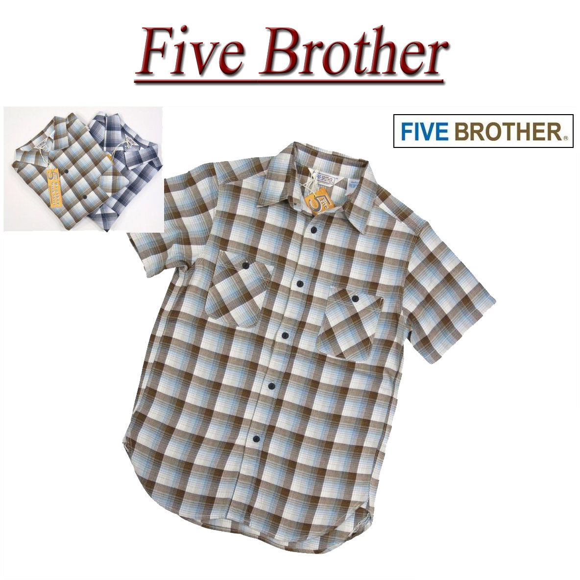 楽天市場】【4色4サイズ】 jd534 新品 FIVE BROTHER オンブレ