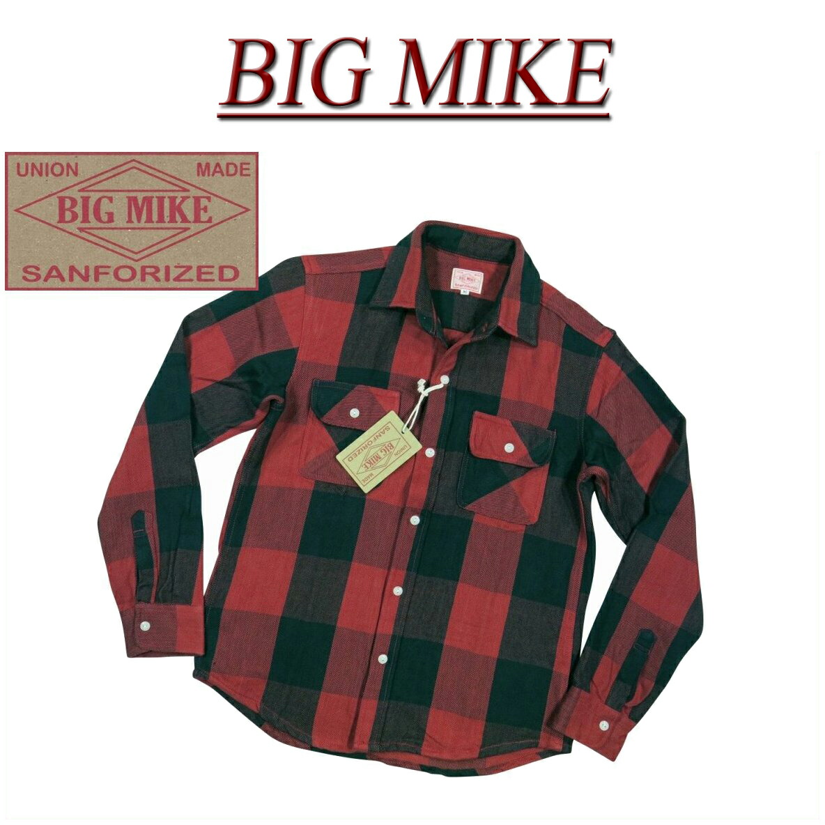 ビッグマイク　ヘビーフランネルシャツ　バッファローチェック BIG MIKE（ビッグマイク）】 HEAVY FLANNEL WORK SHIRTS