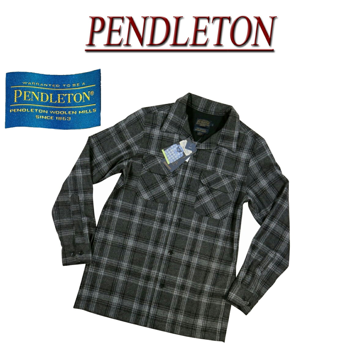 PENDLETON® ペンドルトン BOARD SHIRT FITTED L ペンドルトン ウールシャツ フィッテッド ボードシャツ オレンジ