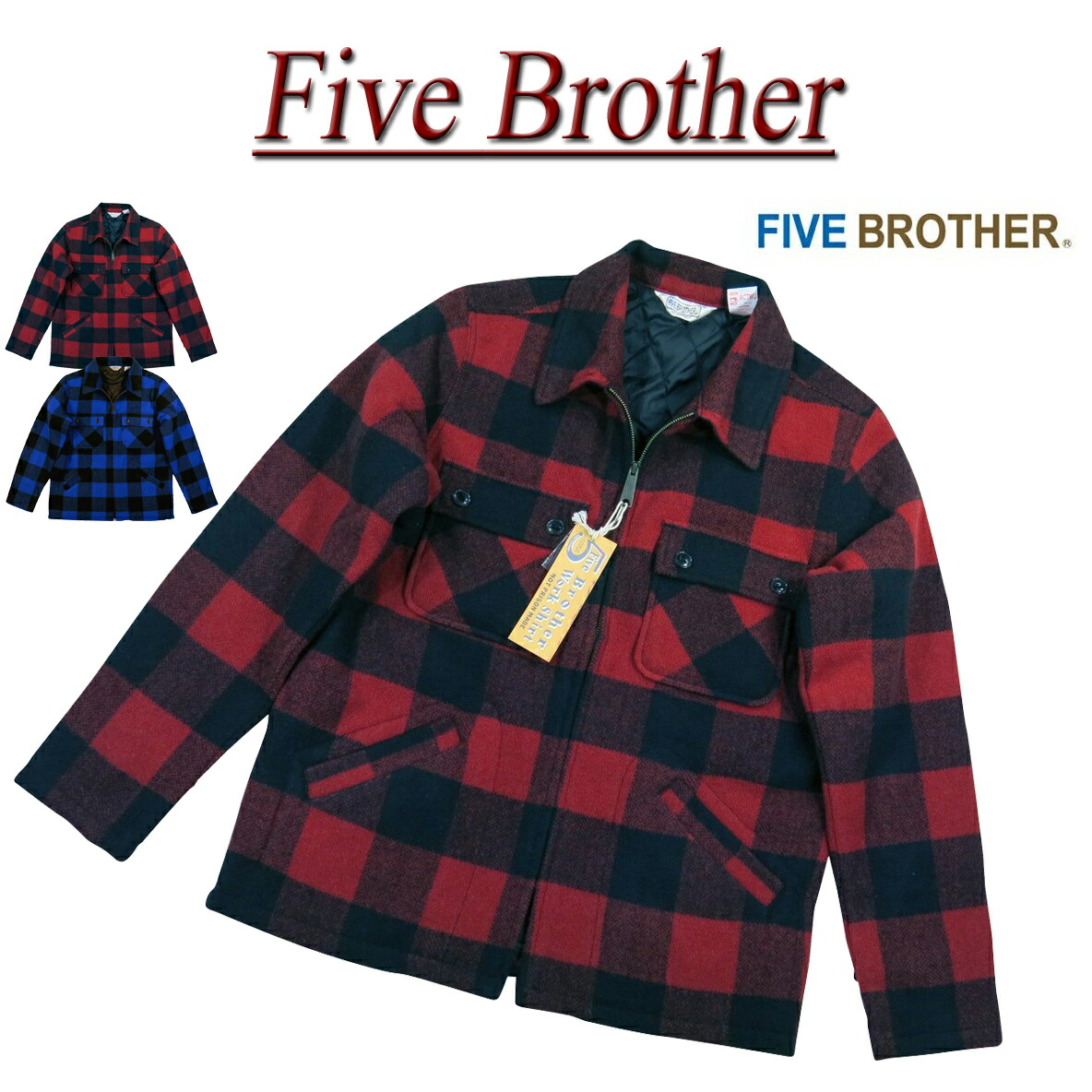 楽天市場】【2色4サイズ】 iw051 新品 FIVE BROTHER バッファロー