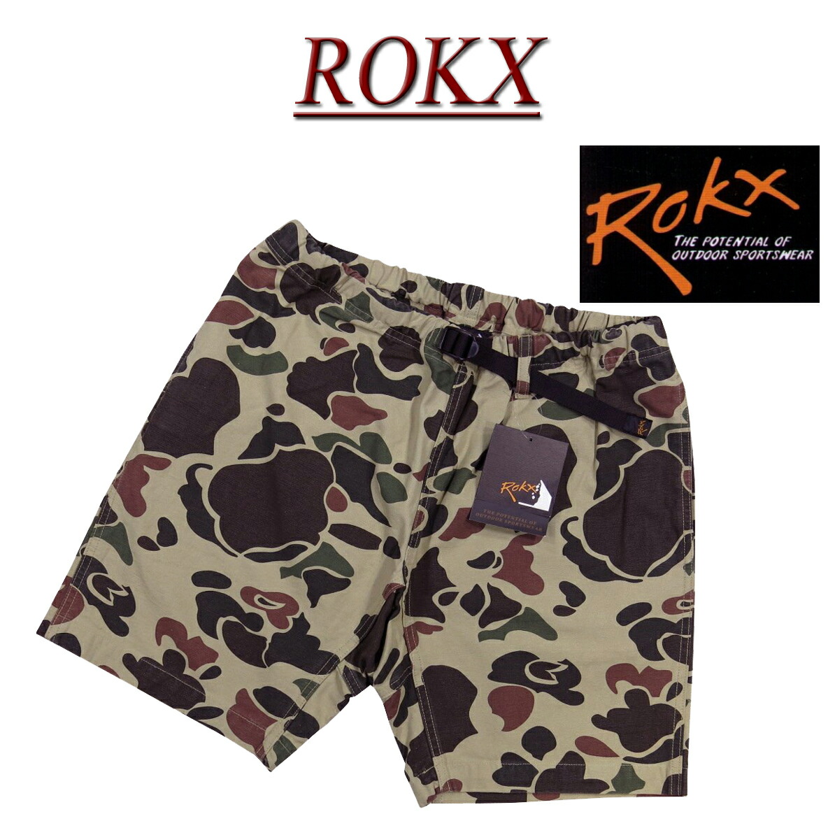 セット ROKX 迷彩 ショーツ Lカモ グラミチGramicci ロックス美品 ROKX(ロックス) MG CAMOUFLAGE SHORT(エムジーカモフラージュ