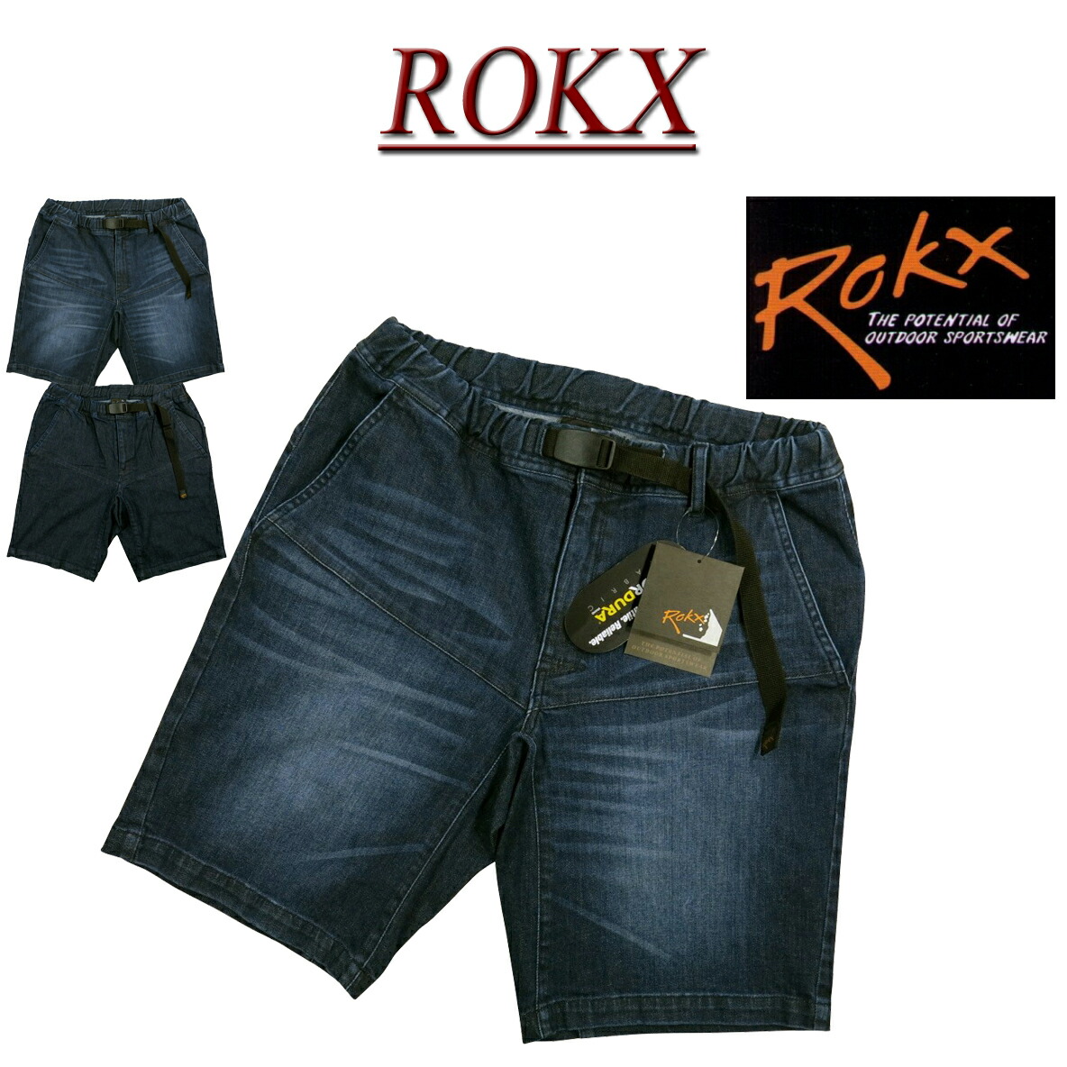 【2色4大きさ】 ry382 新品 ROKX ロックス MG DENIM CLIMB PRO SHORT コーデュラ クライム 労働者階級 伸ばすことジーンズ 遊撃手ズボン下 クライミングズボン下 RXMS193004 メンズ アメカジ ボルダリング 二分の一ズボン下 さる股引き 【smtb-kd】