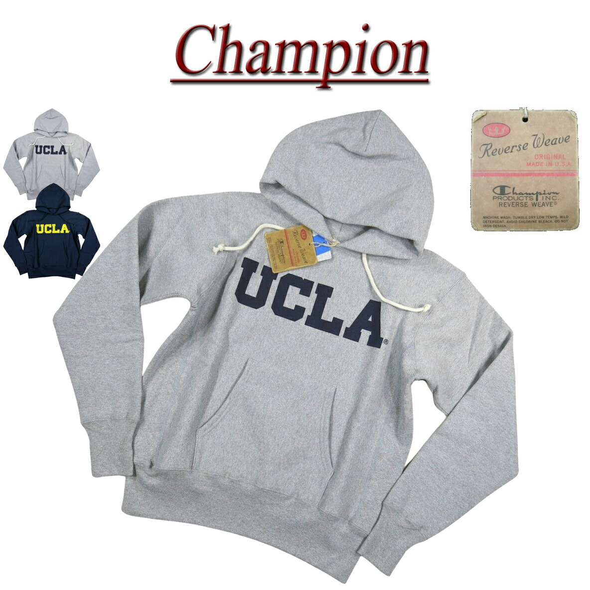 トップス champion REVERSWEAVE UCLA USA 楽天市場】Champion REVERSE WEAVE HOODED SWEAT SHIRT MADE IN