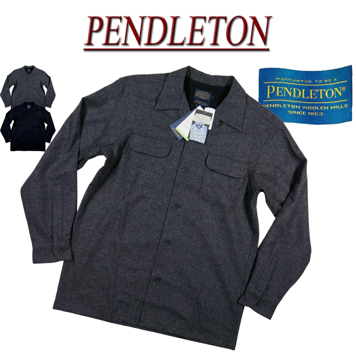 楽天市場】【定番 4サイズ】 ac851 新品 PENDLETON BOARD SHIRT FITTED