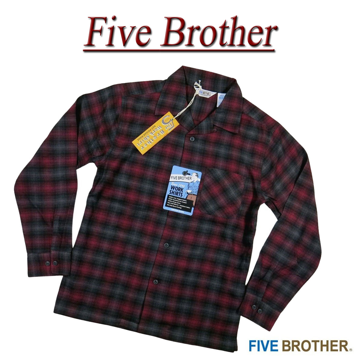 楽天市場】【5色4サイズ】 je013 新品 FIVE BROTHER オンブレチェック