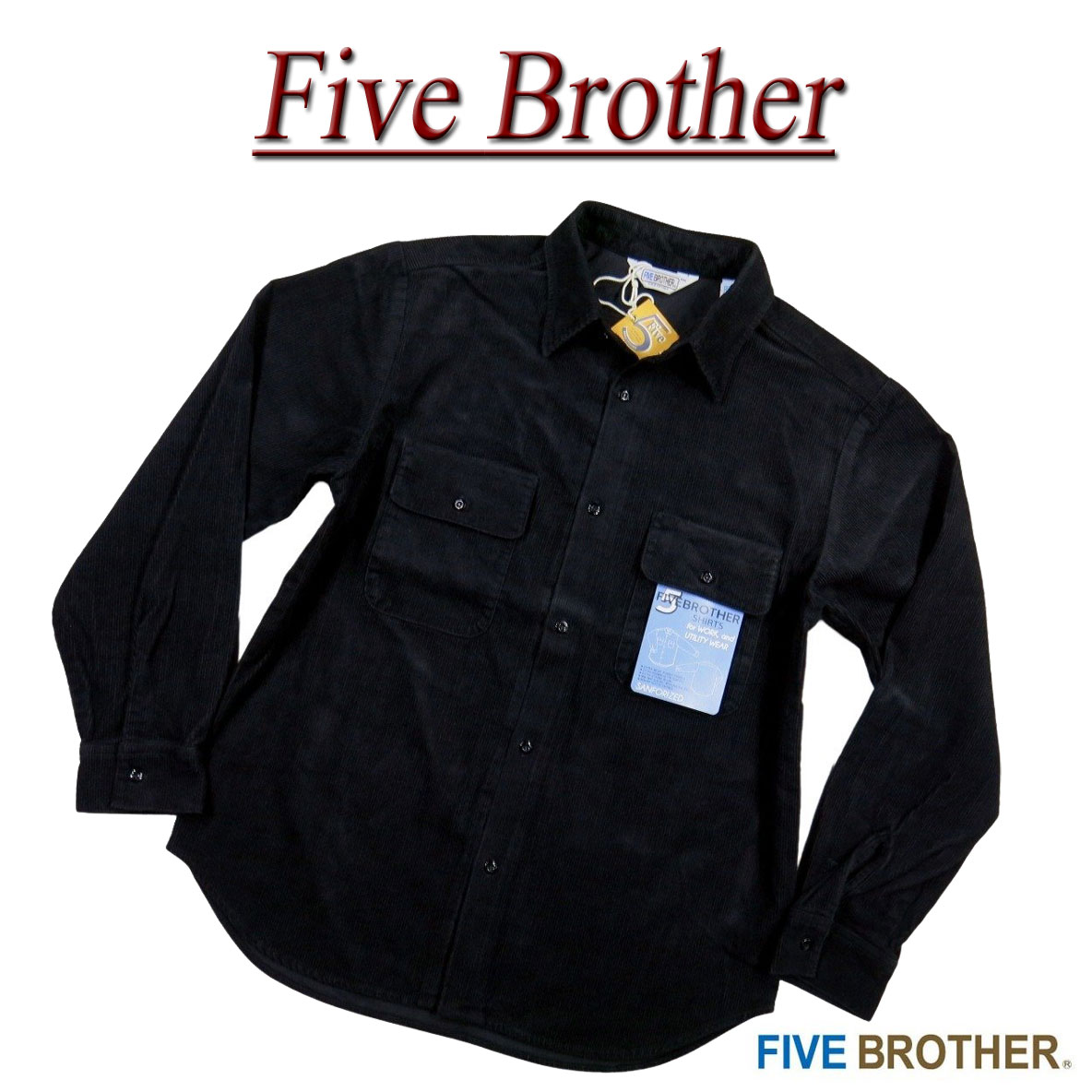 楽天市場】【4色4サイズ】 je0411 新品 FIVE BROTHER 長袖 無地 ヘビー