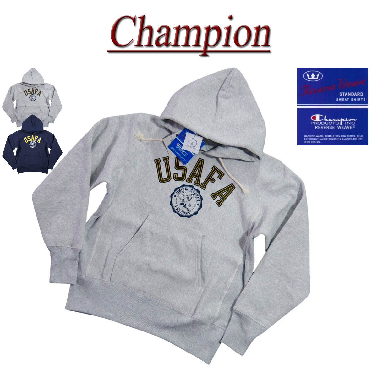 【2色5大いさ】 jg631 新品 Champion 11.5薬局衡オンス リバースウイーブ 青単下げ札 USA綿織物 USAFA 染み込み刷り上げる ティーシャツ スウェットパーカー C3-Y113 メンズ はやりっ子 REVERSE WEAVE 裏起毛 ボンネット 調教師 汗水 青単色下げ札 【smtb-kd】