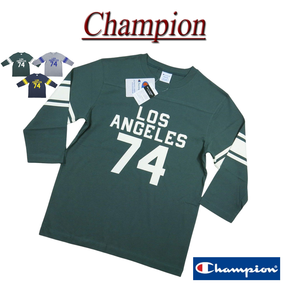 楽天市場】champion チャンピオン Tシャツ USA製 T1011 フットボール